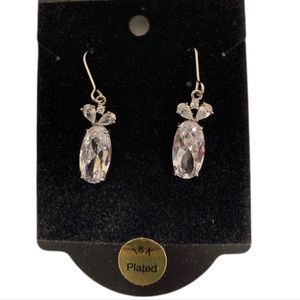 Crystal dangle tear drop earrings